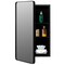 Basicwise Multi-Purpose Aluminum Bathroom Storage Medicine Cabinet - Beveled Edge Mirror and Sleek Round Corner Frame with 2 Adjustable Shelves, Recessed or Surface Mount Installation, Black Finish